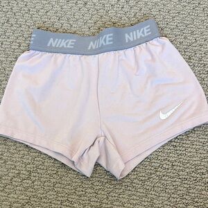 Nike Girls Light Pink Nike Pros with Gray Elastic Waistband